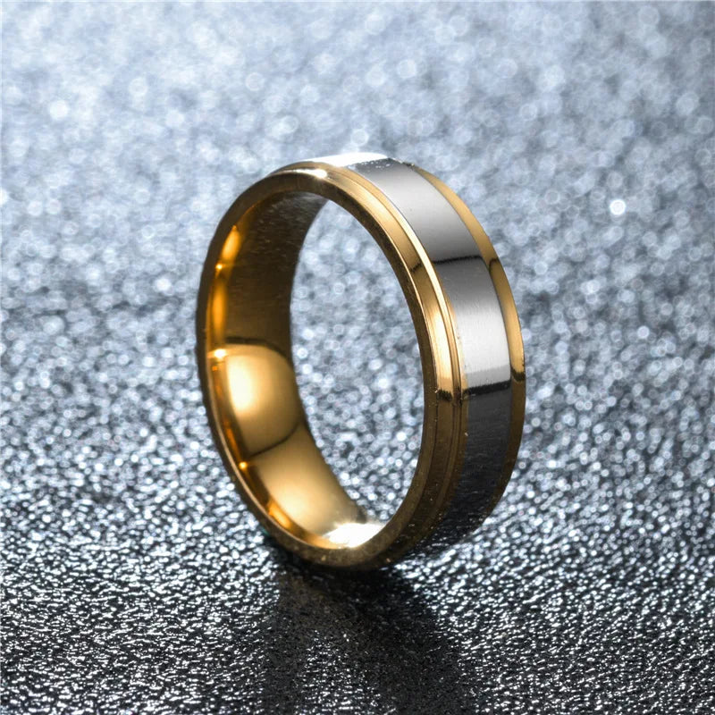 Stainless Steel Couple Rings Set Matching Wedding Bands for Men & Women Anniversary Valentine Gift Sizes 6-13