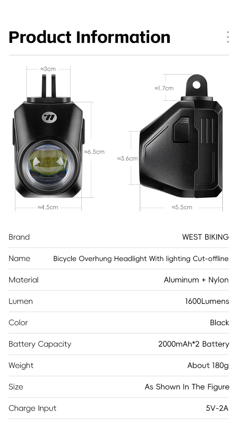 CowLost | sporting-goods-west-biking-1600-lumen-waterproof-wireless-remote-bike-headlight |10