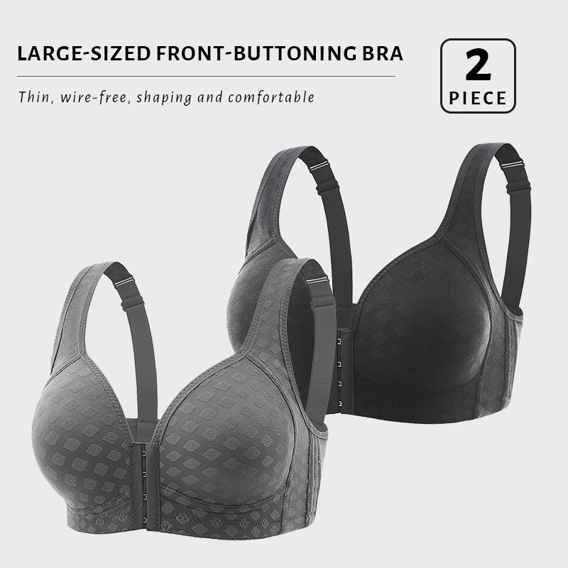 CowLost | product_id-fallsweet-plus-size-plaid-seamless-wireless-front-closure-push-up-bra |24