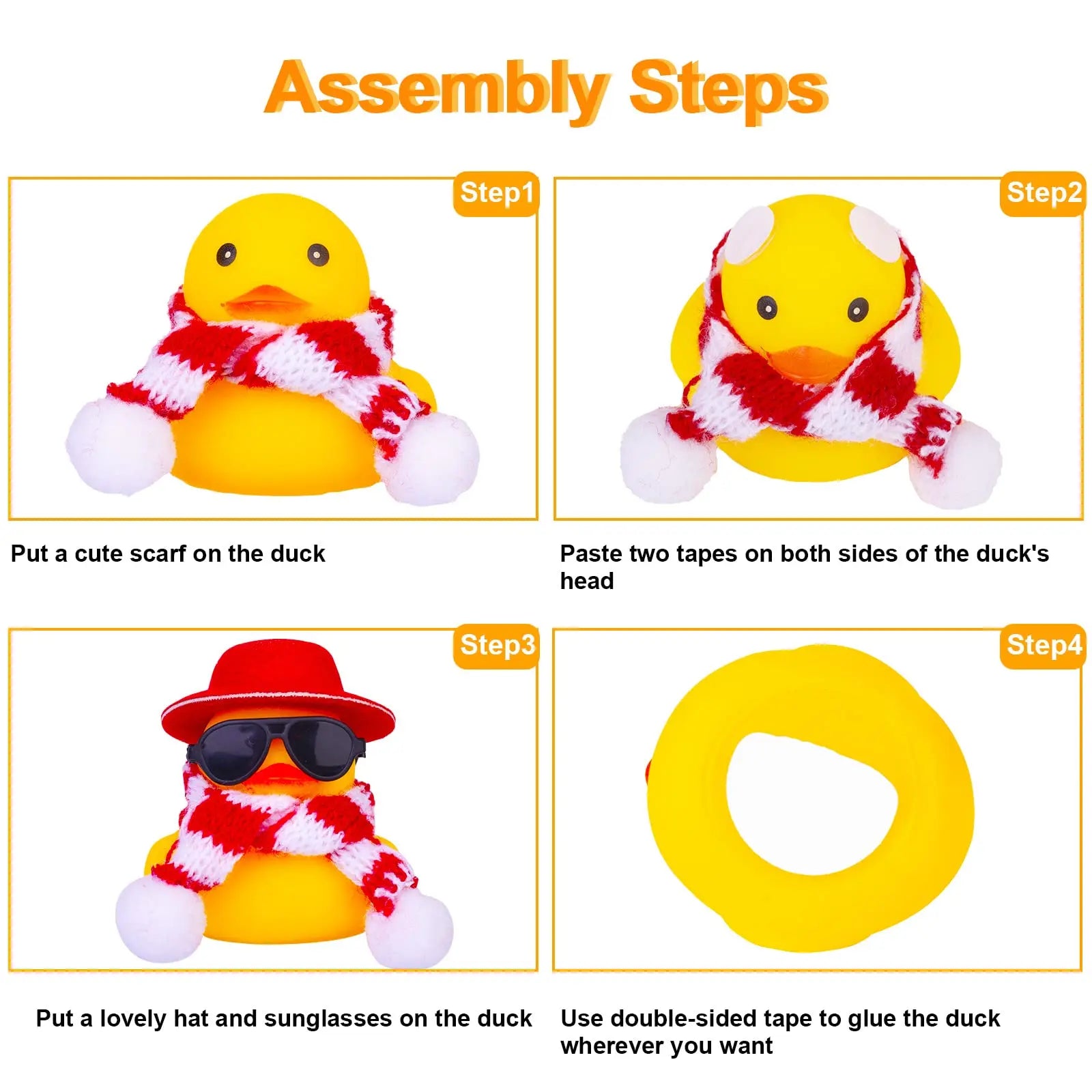 CowLost | product_id-2-pack-cute-winter-rubber-duck-car-dashboard-decorations |3