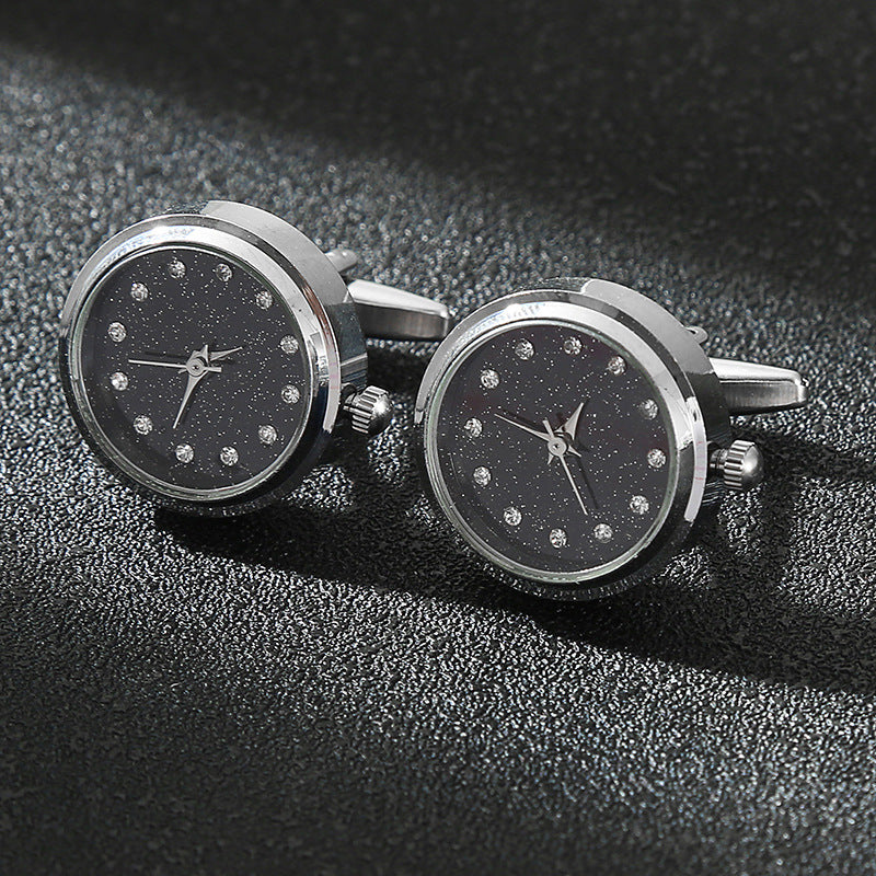 CowLost | luxury-cufflinks-watch-rotatable-electronic-functional-buckle-business |20