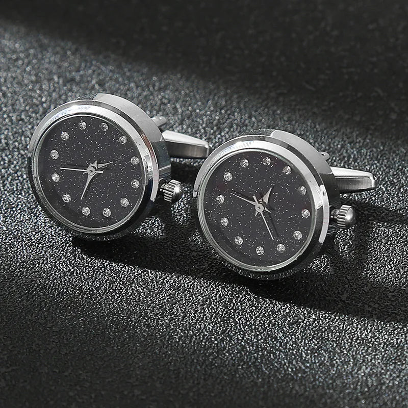 CowLost | luxury-cufflinks-watch-rotatable-electronic-functional-buckle-business |38