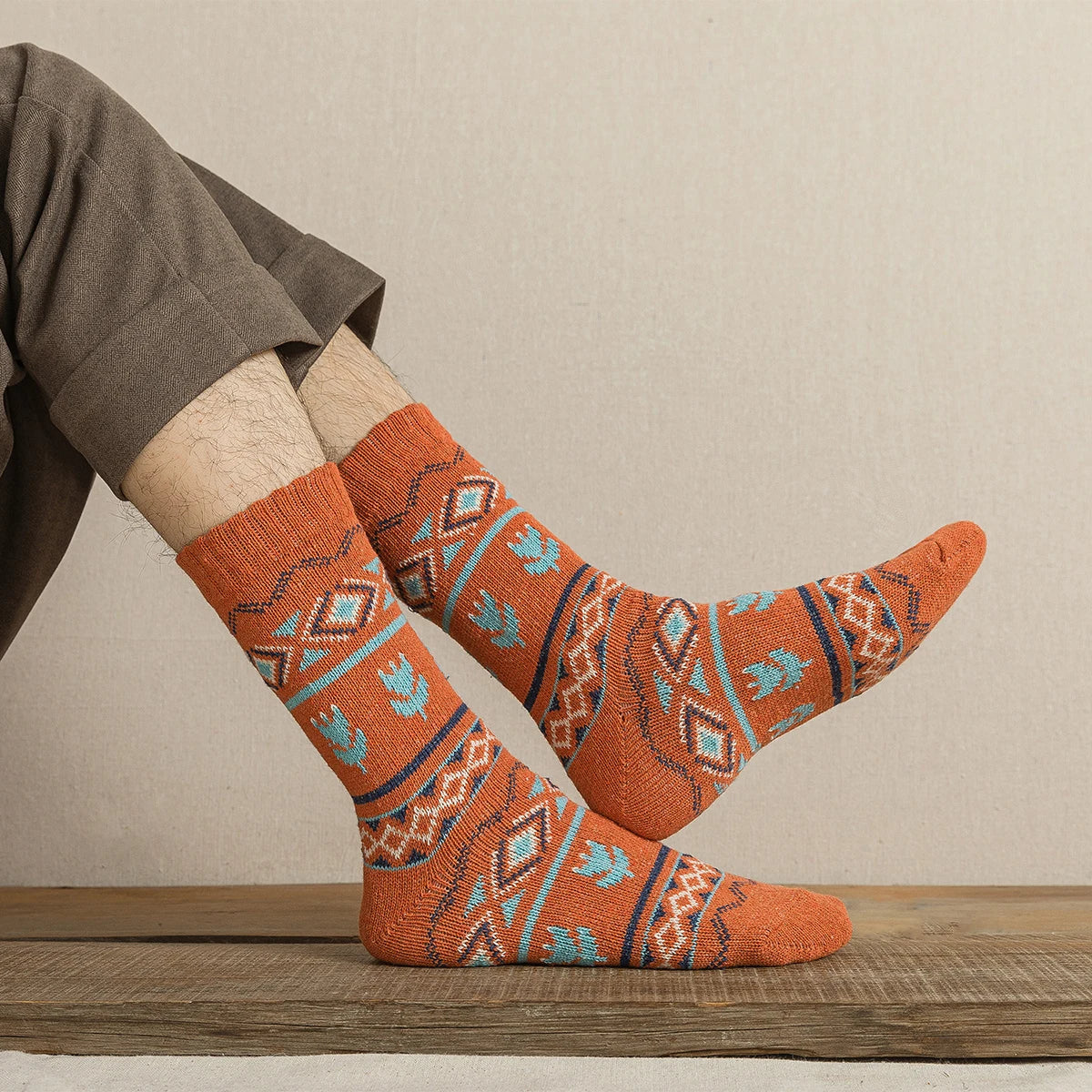 CowLost | sporting-goods-5-pairs-thick-warm-winter-socks-for-men-women-retro-style |16
