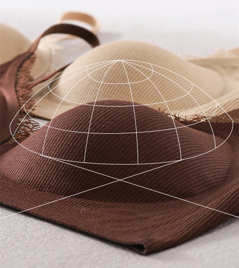 CowLost | product_id-french-lace-wire-free-push-up-bra-for-small-large-breasts |5
