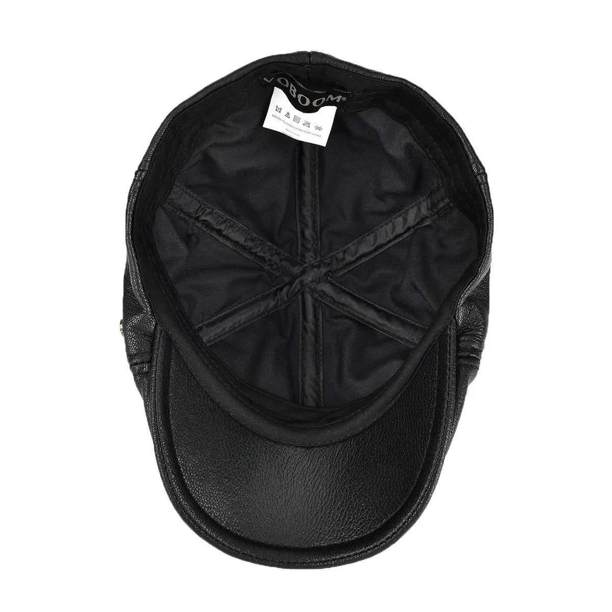 CowLost | voboom-leather-flat-cap-men-fall-winter-cabbies-hat |5