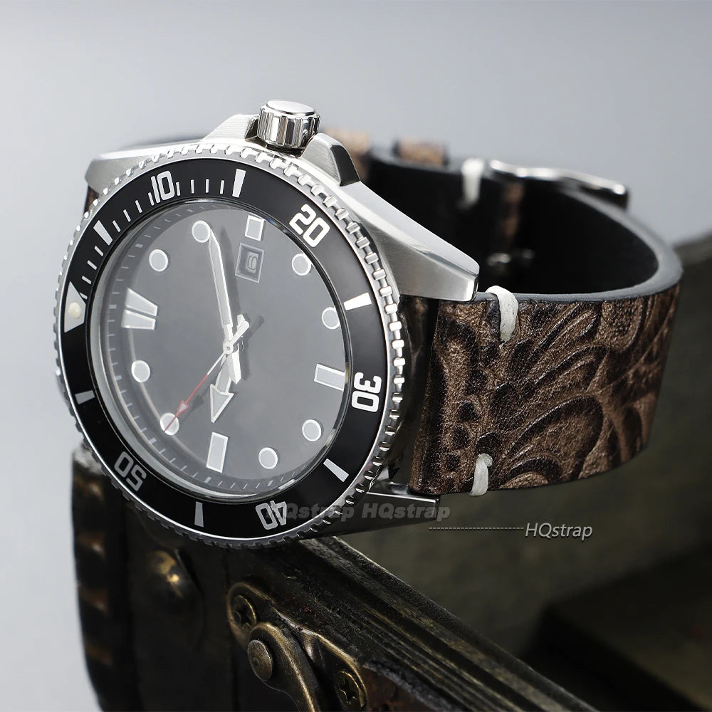 CowLost | bracelets-product_id-vintage-calfskin-leather-watch-strap-20mm-22mm-printed-pattern-for-seiko-universal-watches |8