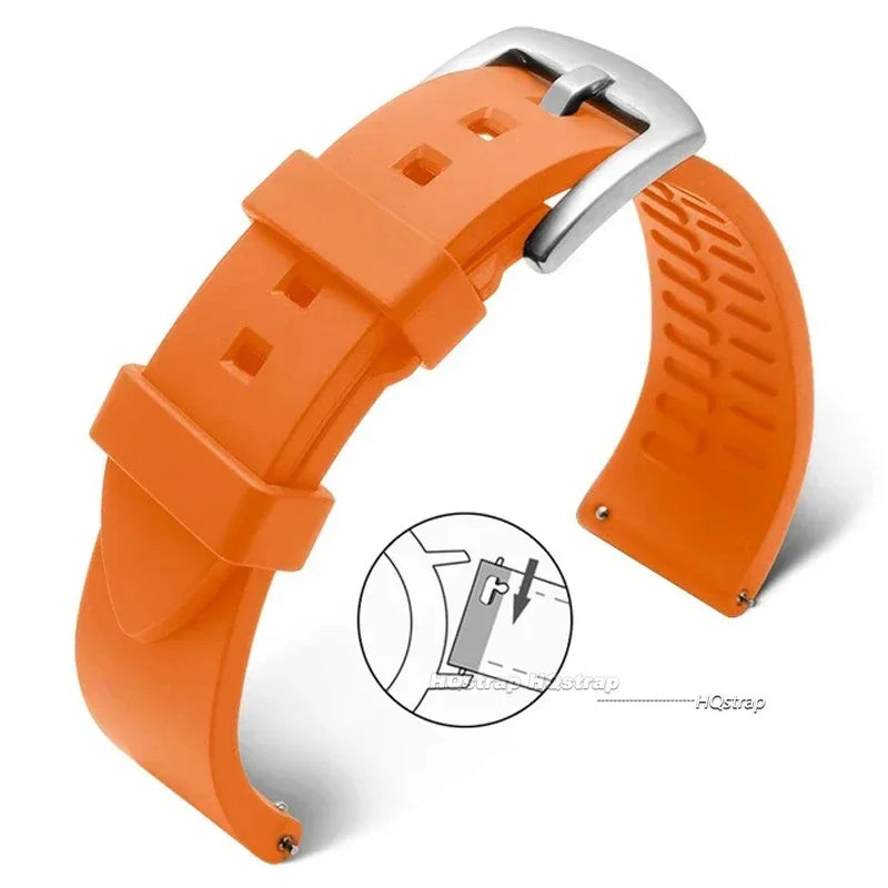 CowLost | product_id-quick-release-silicone-sports-watch-strap-18-24mm-black-green-orange-blue |25