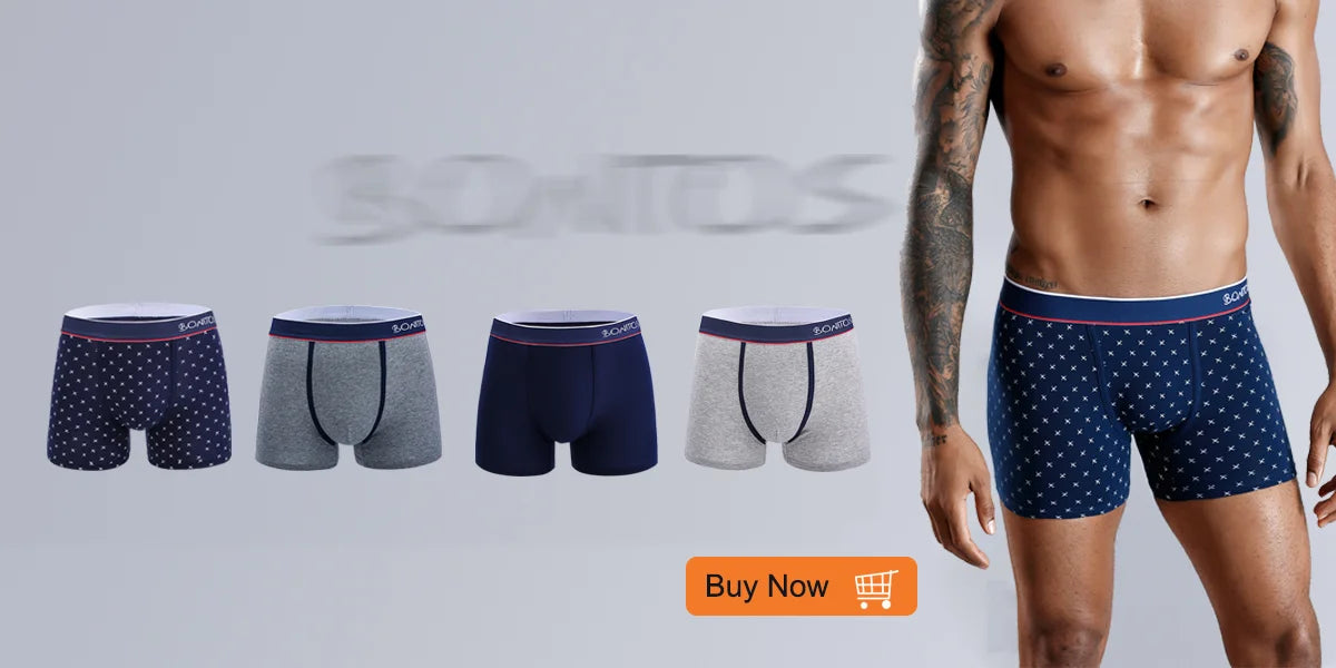 CowLost | activewear-pants-4pcs-mens-boxer-briefs-with-elastic-waistband-skull-print |9