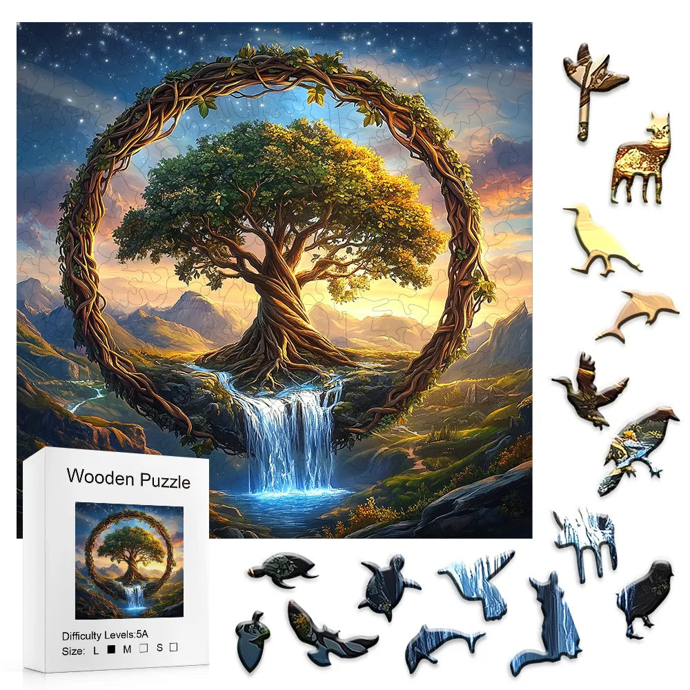 CowLost | product_id-heart-shaped-wooden-3d-puzzle-with-animal-shapes-in-luxury-gift-box |5