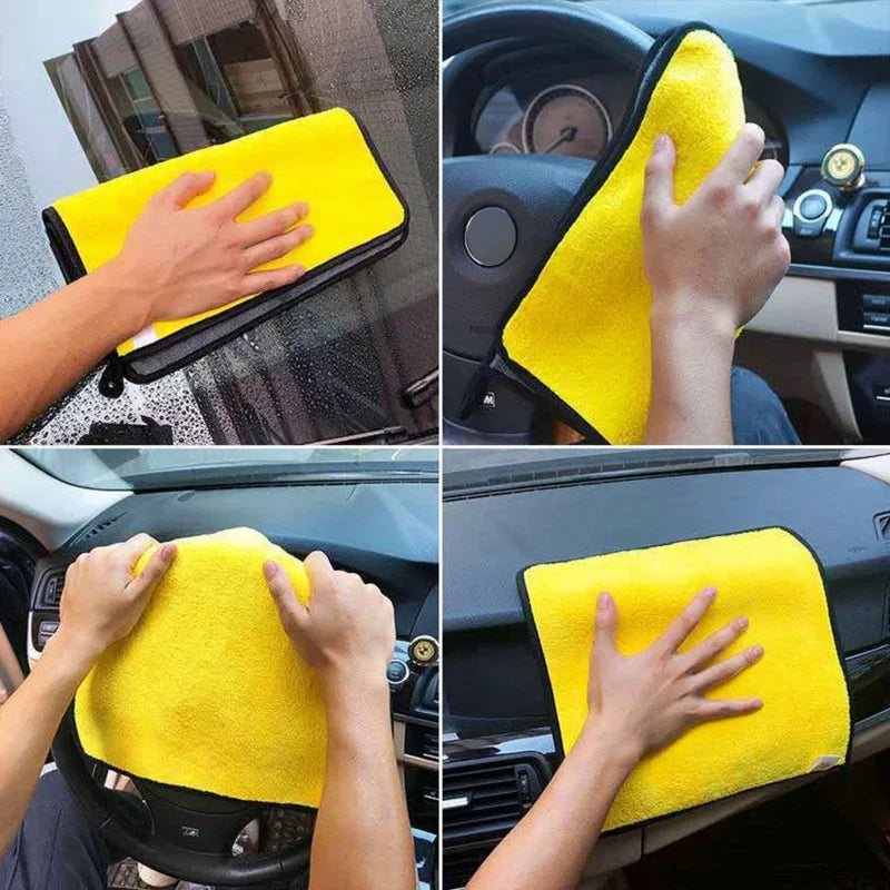 CowLost | shop-towels-general-purpose-cleaning-cloths-product_id-car-wash-absorbent-microfiber-cleaning-towels-thickened-yellow-30-40-60cm |3