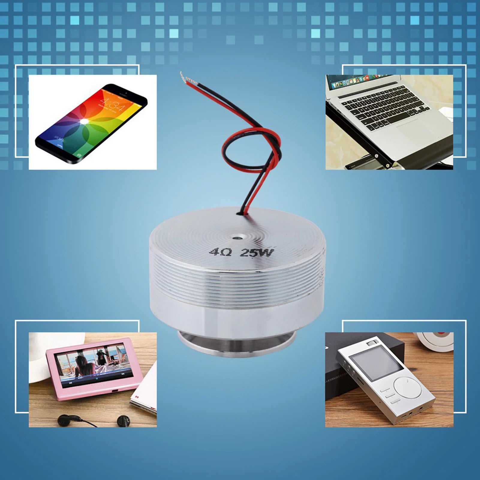 CowLost | 1pcs-25w-50mm-2inch-all-frequency-resonance-speaker-round-vibration-speaker-vibration-strong-bass-louderspeaker |5