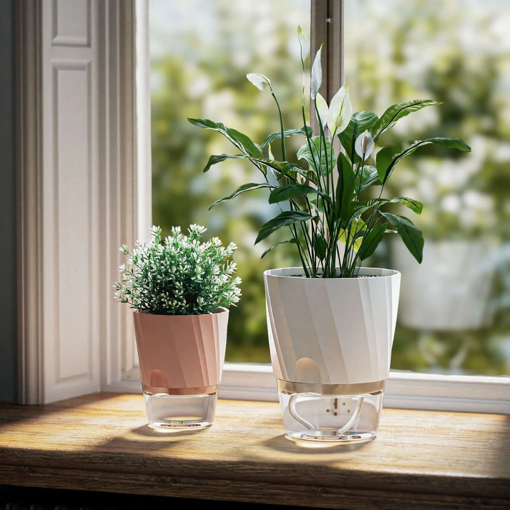 CowLost | product_id-lazy-hydroponic-transparent-double-layer-self-watering-flower-pot |1