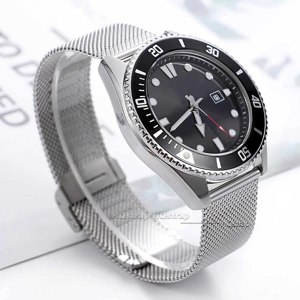 Quick Release Stainless Steel Milanese Mesh Watch Band 18mm 20mm 22mm Black Silver