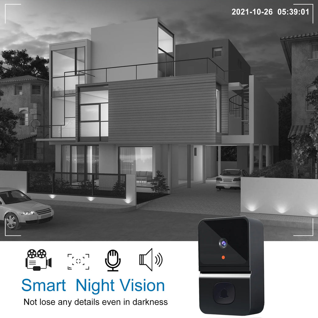 CowLost | wifi-video-doorbell-smart-home-wireless-security-protection-camera-ring-door-bell-intercom-night-vision-rechargeable-kement-app |5