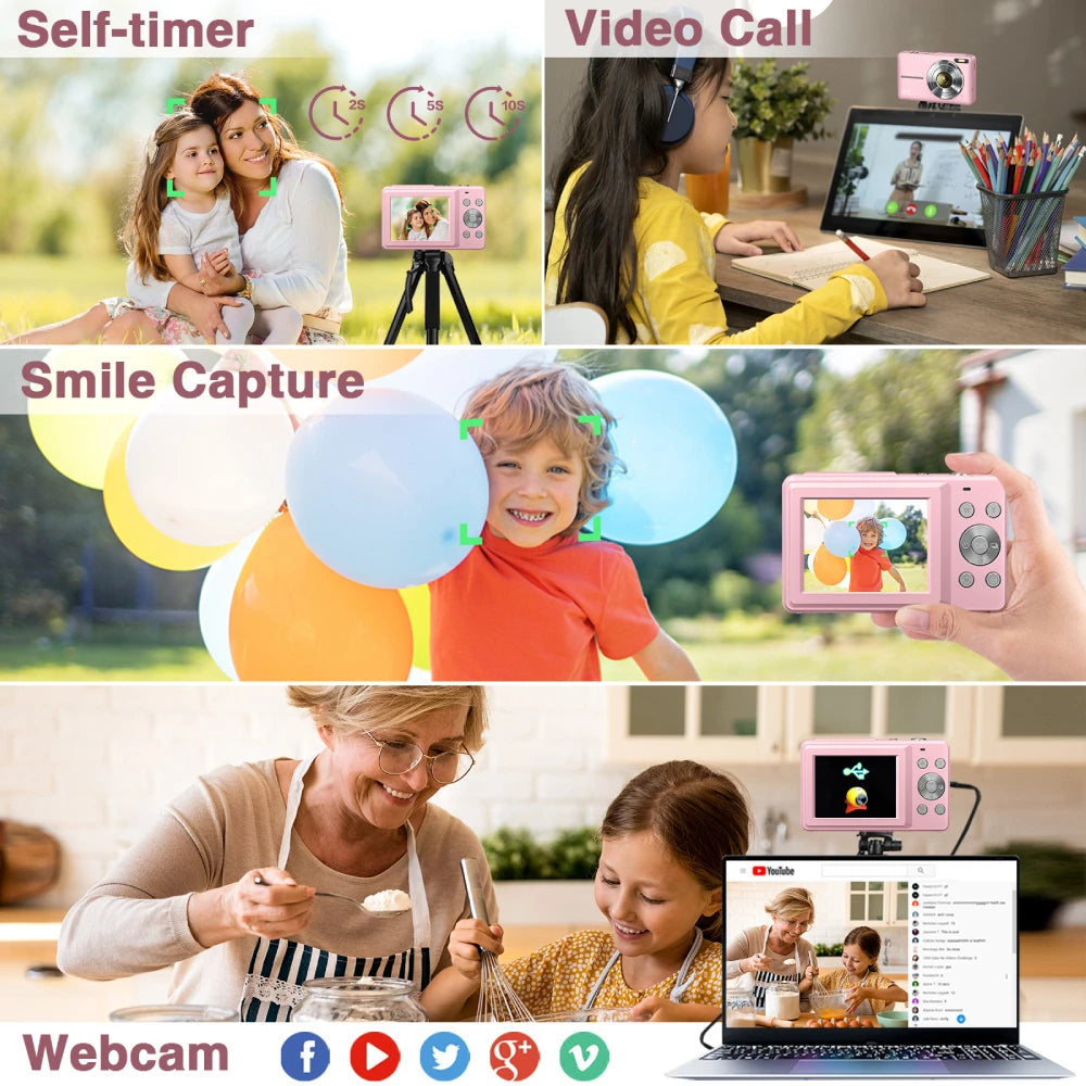 CowLost | 44mp-digital-camera-fhd-1080p-digital-camera-for-kids-with-32gb-sd-card |5