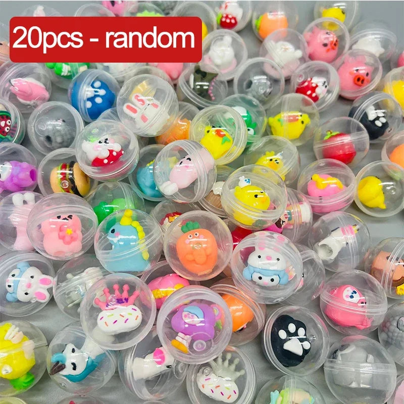 32mm Transparent Twisted Egg for Mini Claw Machine Toy Accessories Cute Plush Dolls Gift