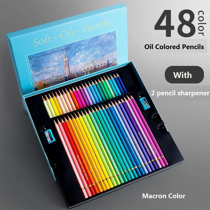 CowLost | 12-24-36-colors-soft-oil-pastel-colored-pencil-set-classic-macaron-morandi-water-soluble-coloring-painting-aesthetic-lapices-1 |13