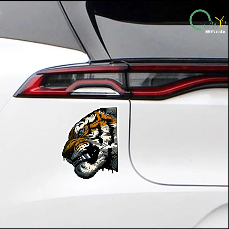 CowLost | reflective-car-sticker-tiger-side-face |3
