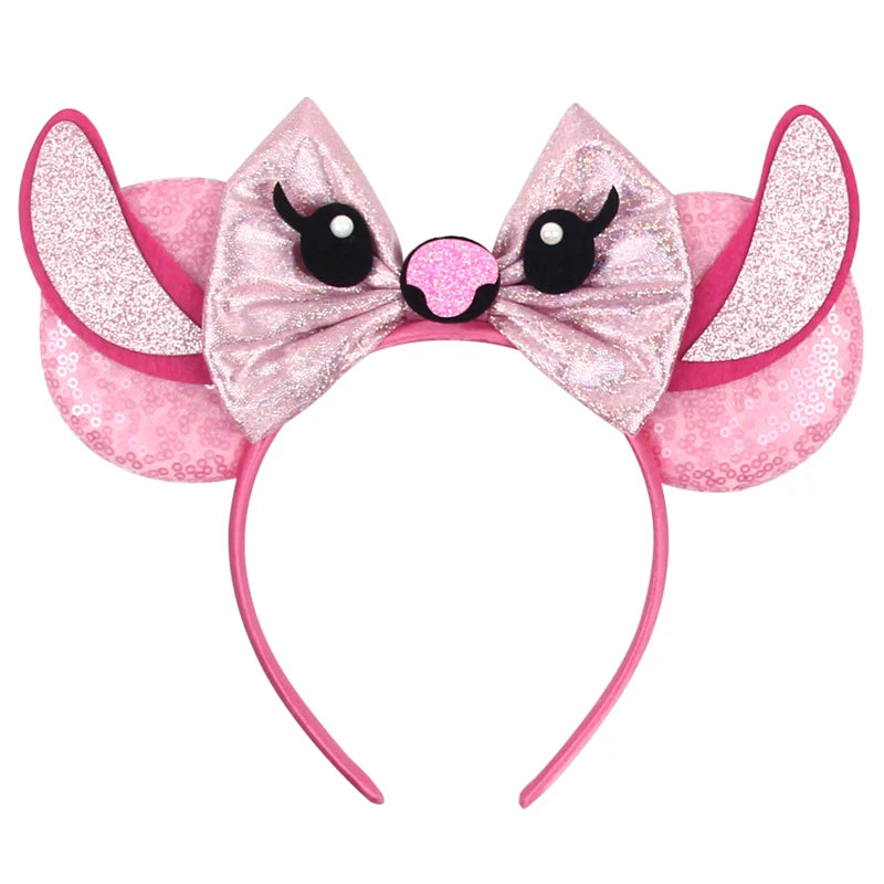 CowLost | cartoon-lilo-stitch-head-band-girls-sequins-bow-hairband |62