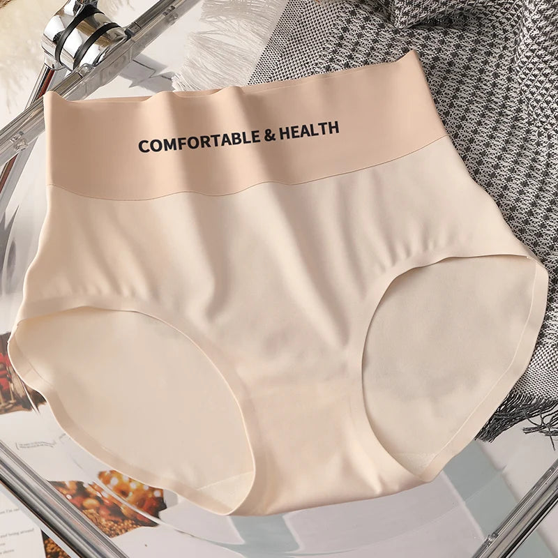 CowLost | product_id-fallsweet-4pcs-womens-seamless-high-rise-cotton-briefs-plus-size-m-xl |23