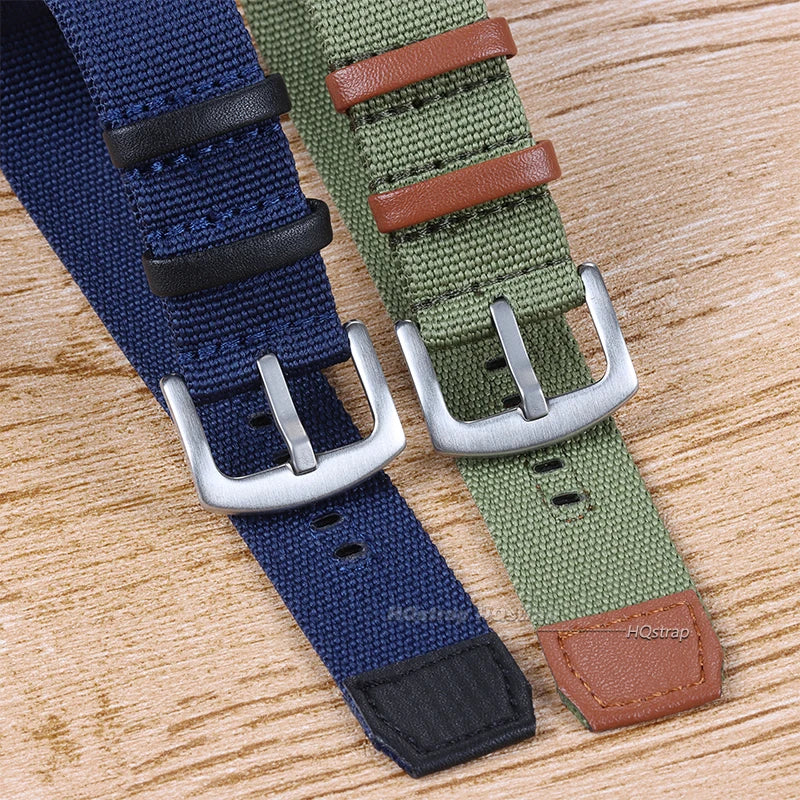 CowLost | product_id-20mm-22mm-nylon-and-genuine-leather-watch-strap-for-khaki-field-outdoor-sport-men |2
