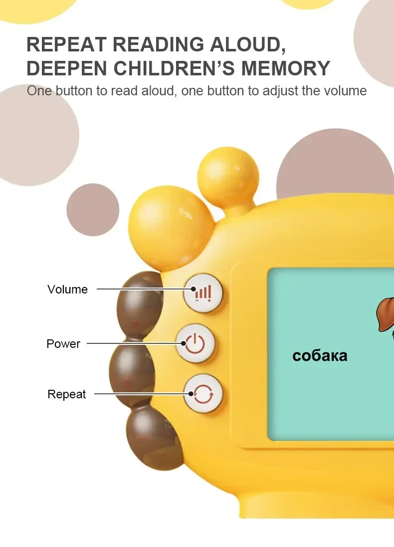 Children's Early Education Russia Giraffe Card Reader 60 Cards 120 Learning Content Russian Alphabet Toy