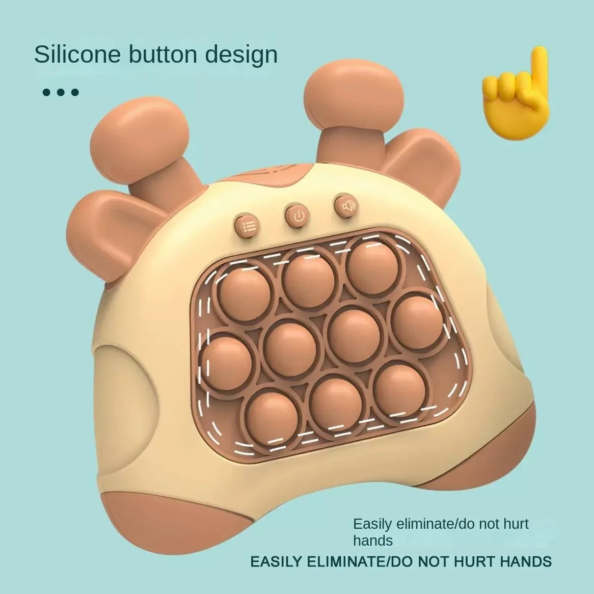 Children's Quick Push Pop Light-Up Electronic Bubble Whack-a-Mouse Game Toy Decompress Christmas Gift