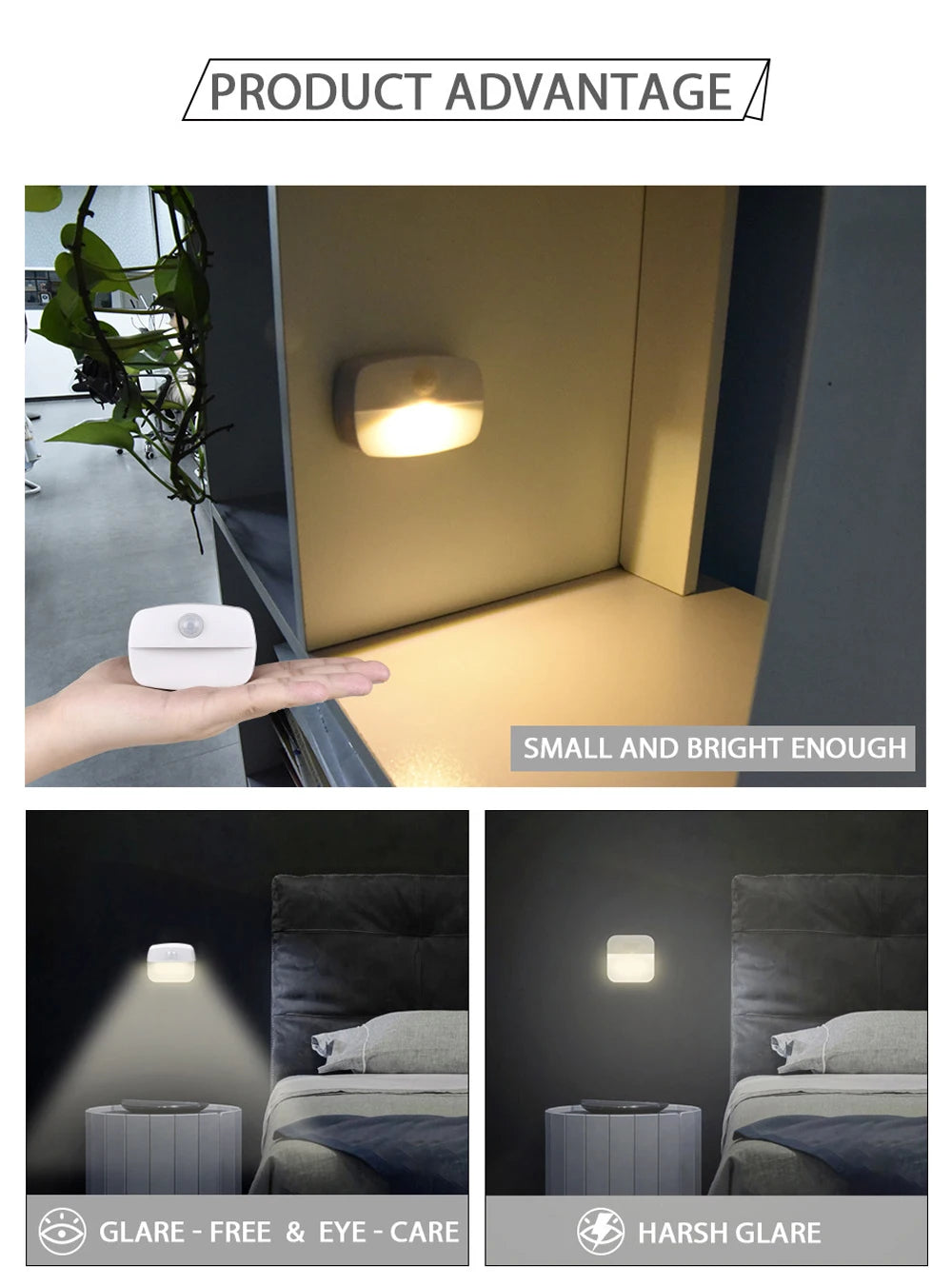 CowLost | motion-sensor-light-indoor-led-night-light-stick-on-nightlight-battery-operated-lights-for-hallway-stair-closet-bedroom-bathroom |13