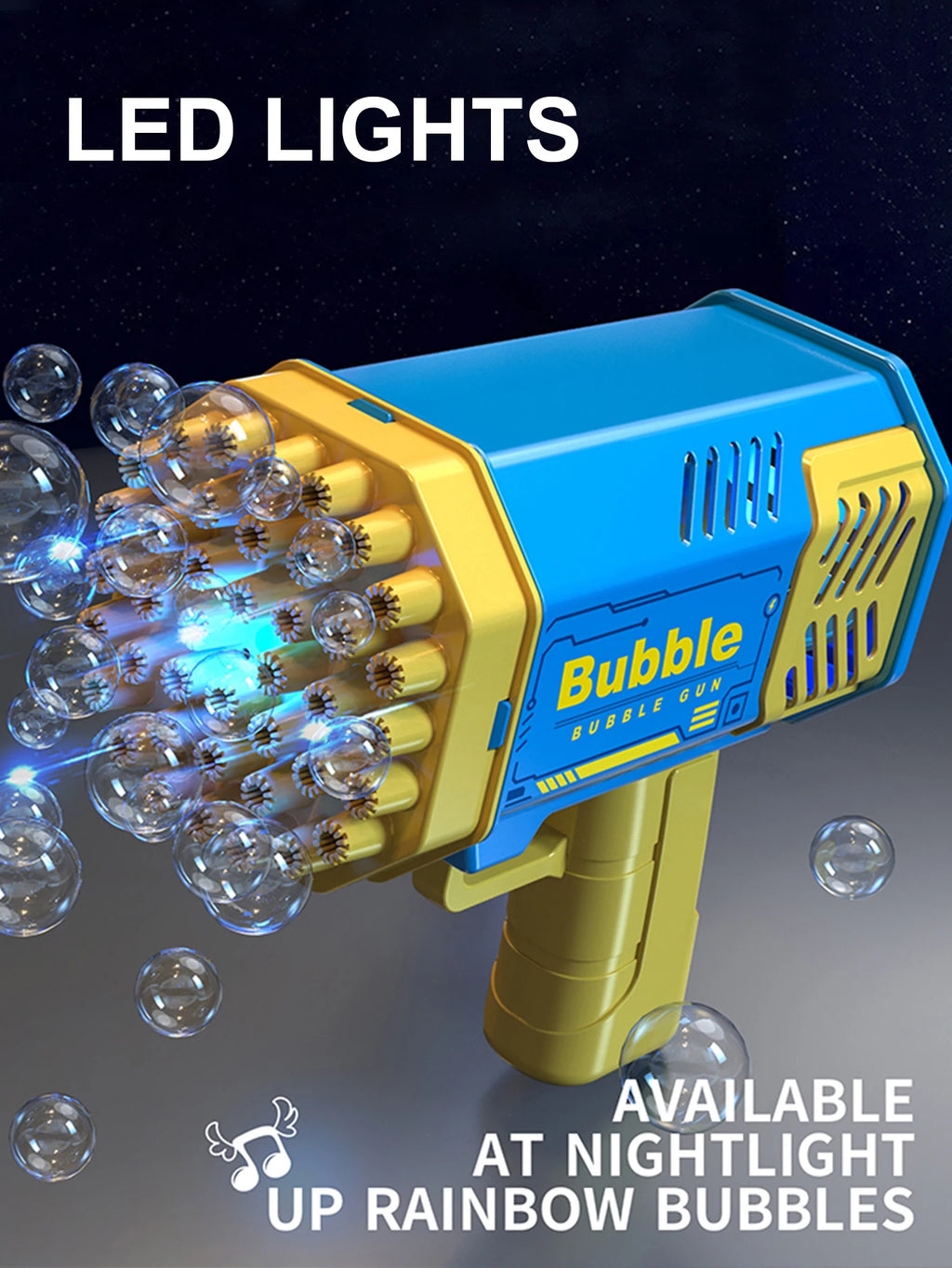 CowLost | product_id-childrens-40-hole-portable-automatic-bubble-gun-toy-with-light-no-battery-needed |18