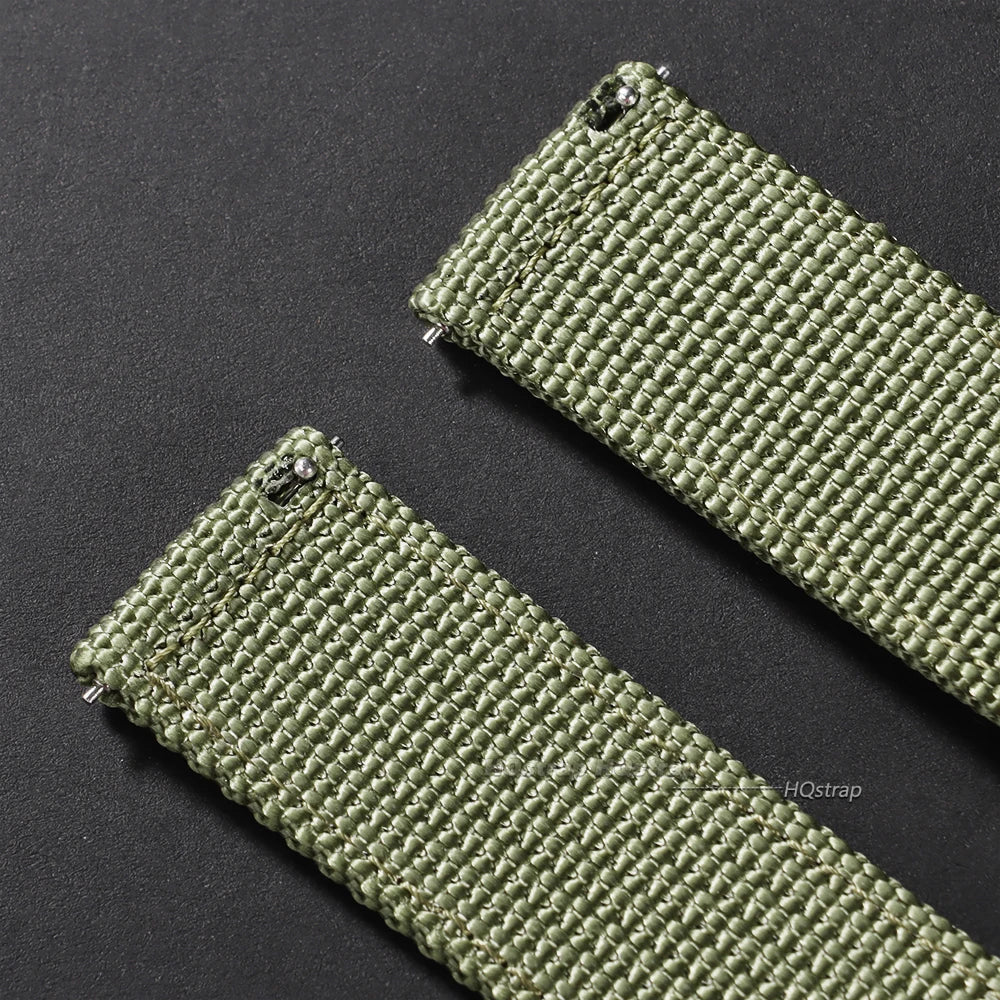 Woven Nylon Quick Release Watch Strap 18-24mm for Seiko Huawei Canvas Fabric Band