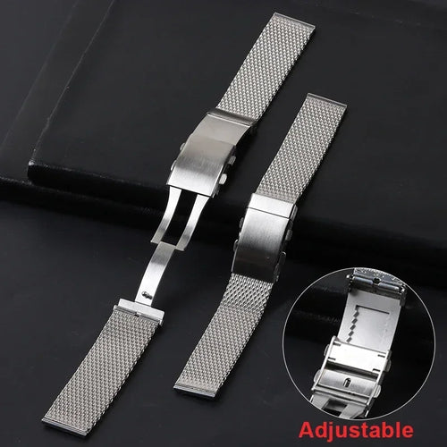 CowLost | 18mm-20mm-22mm-milanese-mesh-bracelet-for-big-wrist-extended-length-band-folding-buckle-men-luxury-stainless-steel-wristband |1