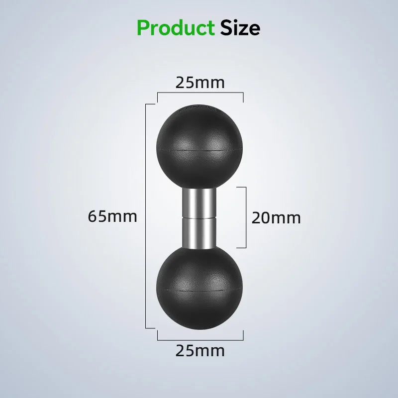 CowLost | product_id-fanaue-double-ball-mount-adapter-1-to-25mm-20mm-17mm-composite-extension-for-ram-mounts-double-socket-arm |6