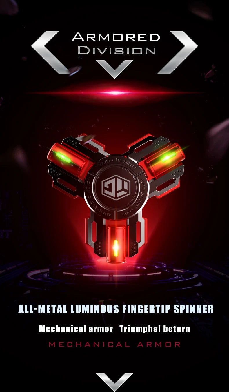 CowLost | permanent-glow-fidget-spinner-hand-spinner-alloy-material-long-rotation-high-speed-edc-child-adult-adhd-stress-relief-toy-gifts |6