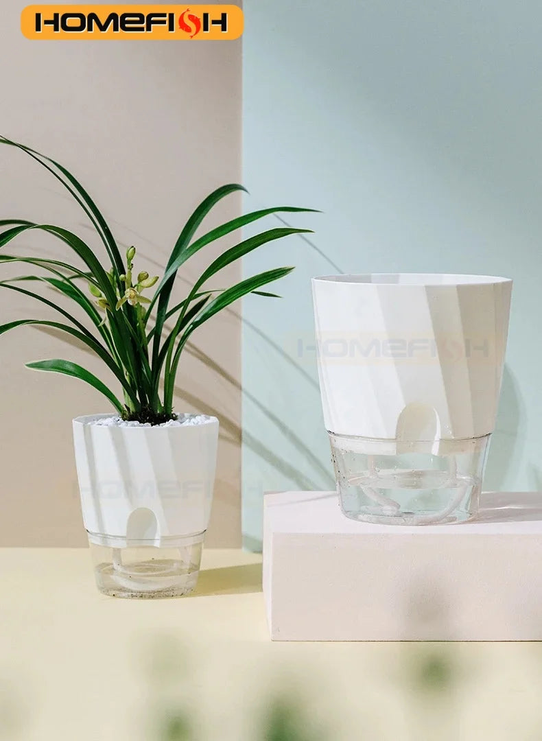 CowLost | product_id-lazy-hydroponic-transparent-double-layer-self-watering-flower-pot |2