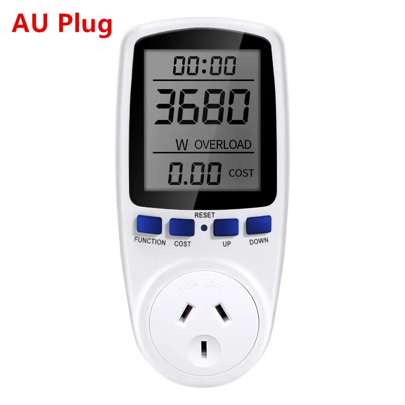 Digital LCD Wattmeter Power Meter Socket 110-240V EU UK US AU Plug Energy Monitor