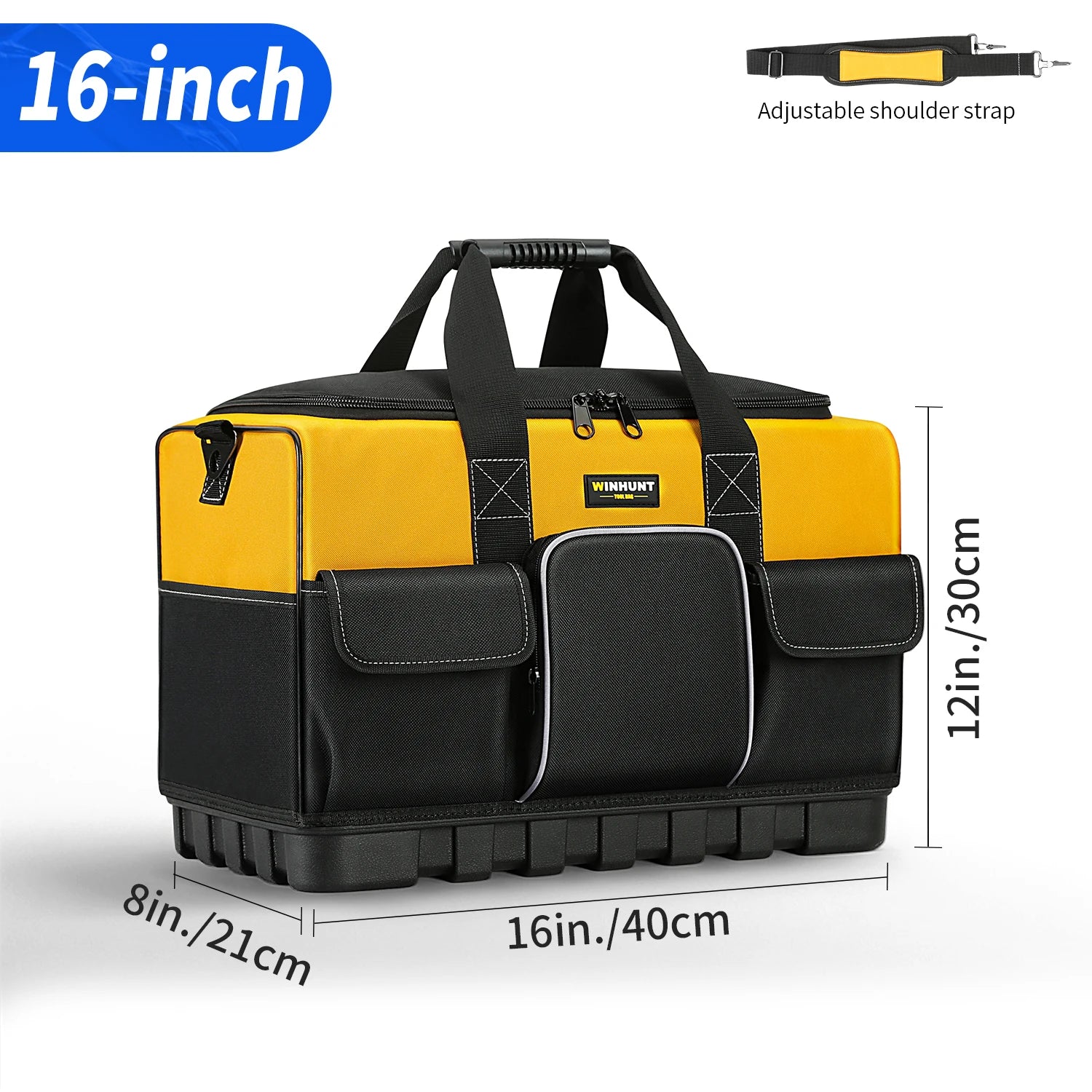 CowLost | product_id-heavy-duty-16-pocket-electrician-tool-bag-with-hard-bottom-for-hvac-mechanic |16