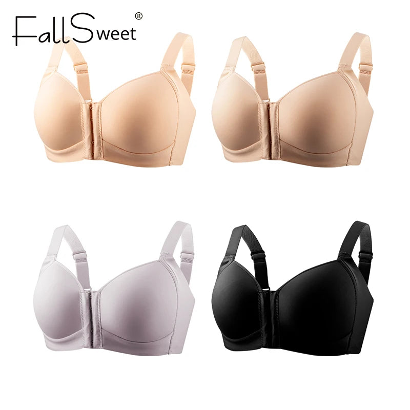 CowLost | product_id-fallsweet-womens-plus-size-wireless-seamless-front-closure-bra-bcd-36-44 |1