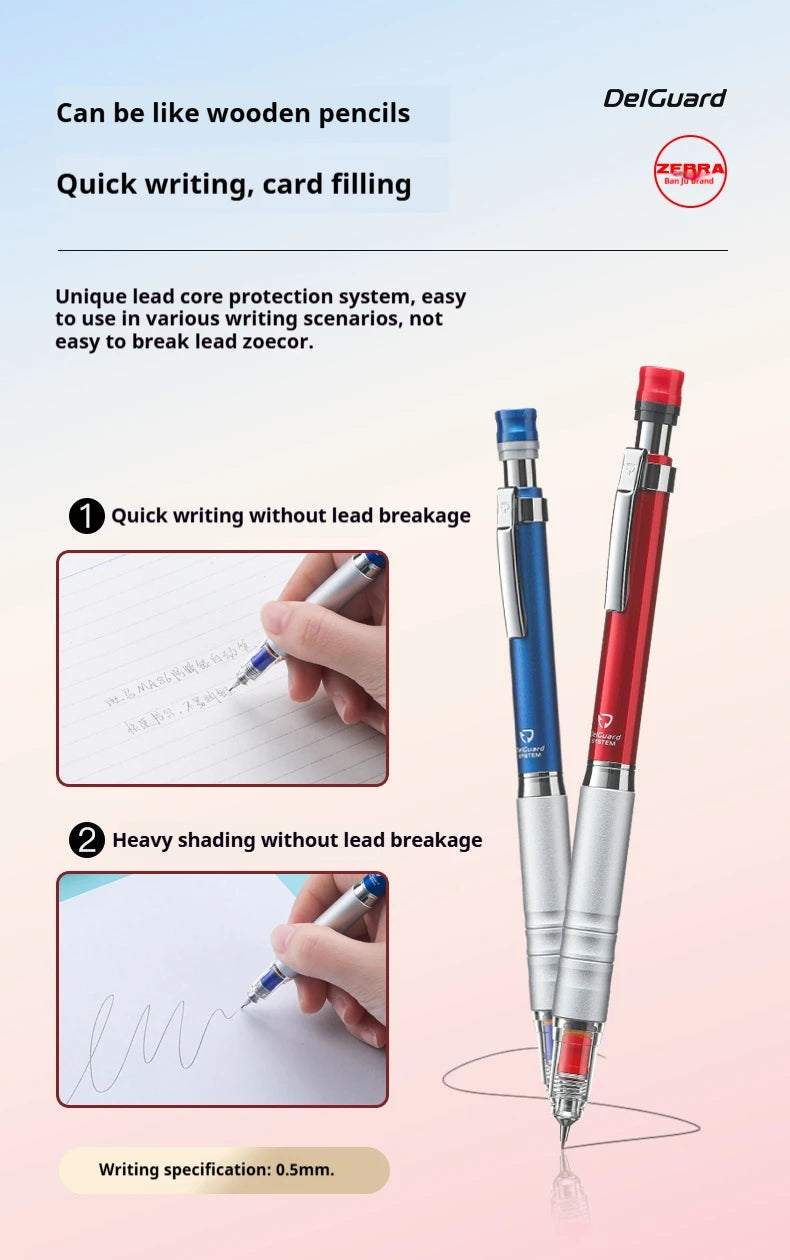 CowLost | product_id-zebra-delguard-ma86-0-5mm-mechanical-pencil-with-metal-grip-and-break-resistant-lead |12