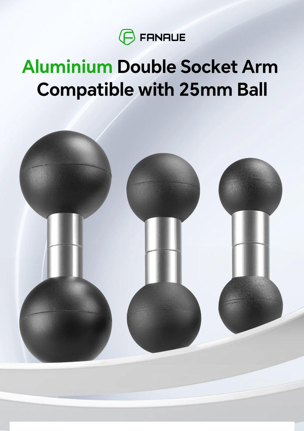 CowLost | product_id-fanaue-double-ball-mount-adapter-1-to-25mm-20mm-17mm-composite-extension-for-ram-mounts-double-socket-arm |7