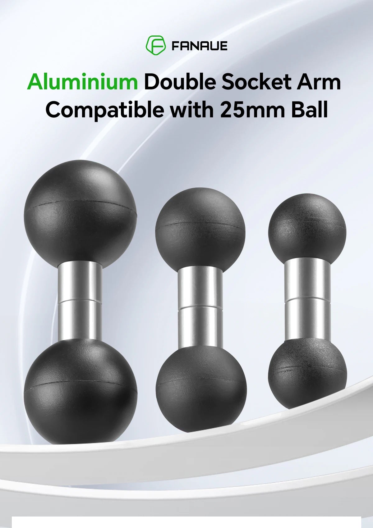 CowLost | product_id-fanaue-double-ball-mount-adapter-1-to-25mm-20mm-17mm-composite-extension-for-ram-mounts-double-socket-arm |7
