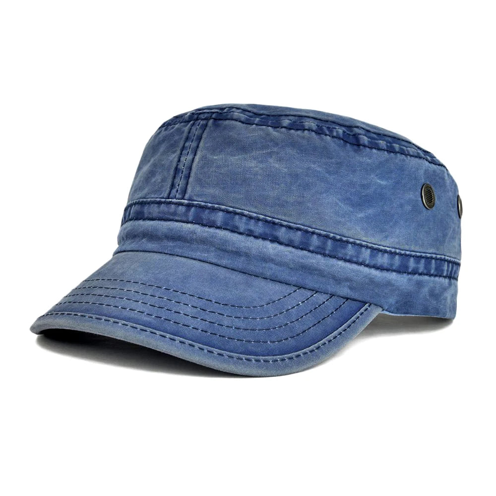 CowLost | voboom-denim-army-cap-men-washed-cotton-bucket-hat |18