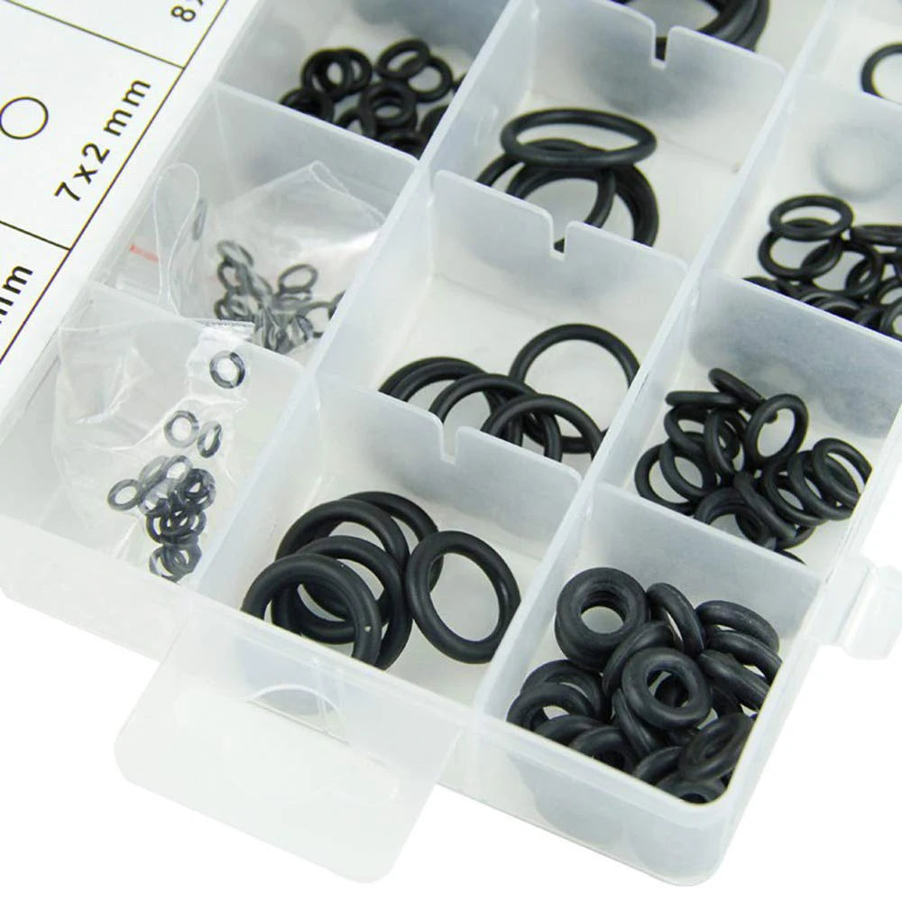 CowLost | 419-225pcs-rubber-o-ring-assortment-kit-buna-n-gasket-sealing-replacement-o-rings-32-metric-sizes-for-plumbing-faucet-repair |20