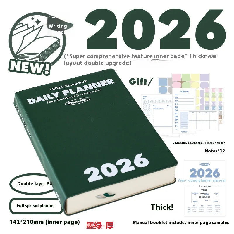 CowLost | product_id-planwith-2026-a5-planner-daily-weekly-monthly-agenda-notebook-with-multi-color-hard-cover |66