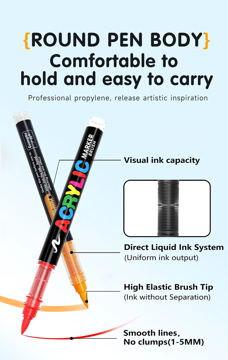 CowLost | markers-product_id-acrylic-paint-soft-brush-markers-set-for-wood-stone-canvas |20