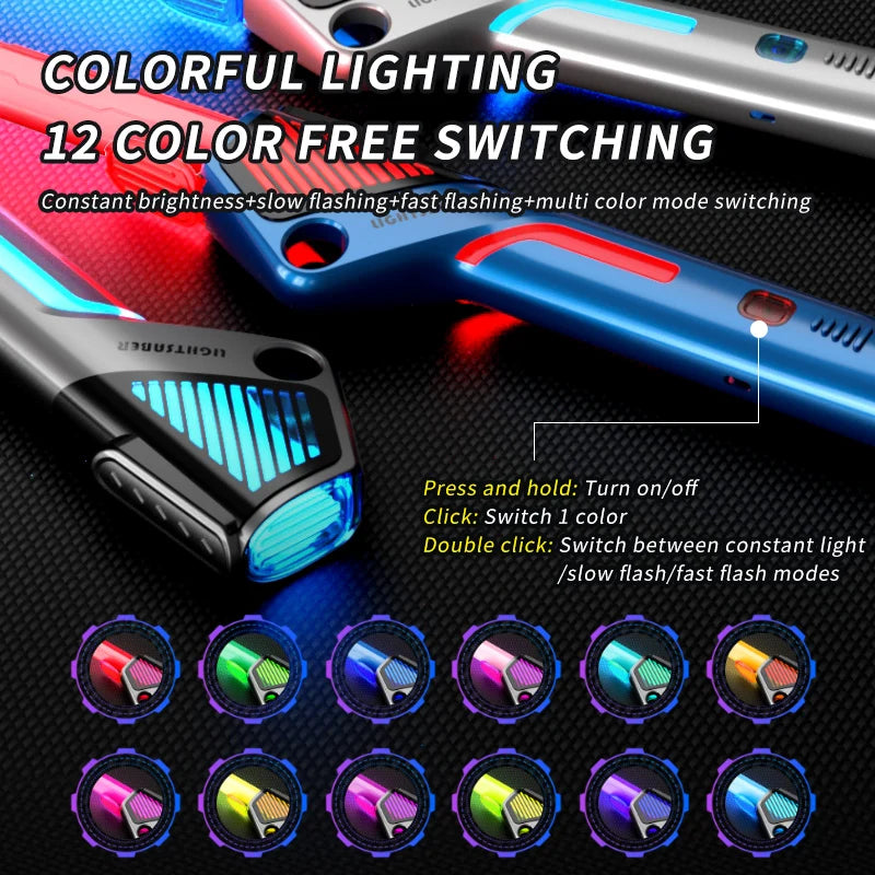 Children's Colorful Telescopic Glowing Music Laser Sword 2-in-1 Rotating Light Toy