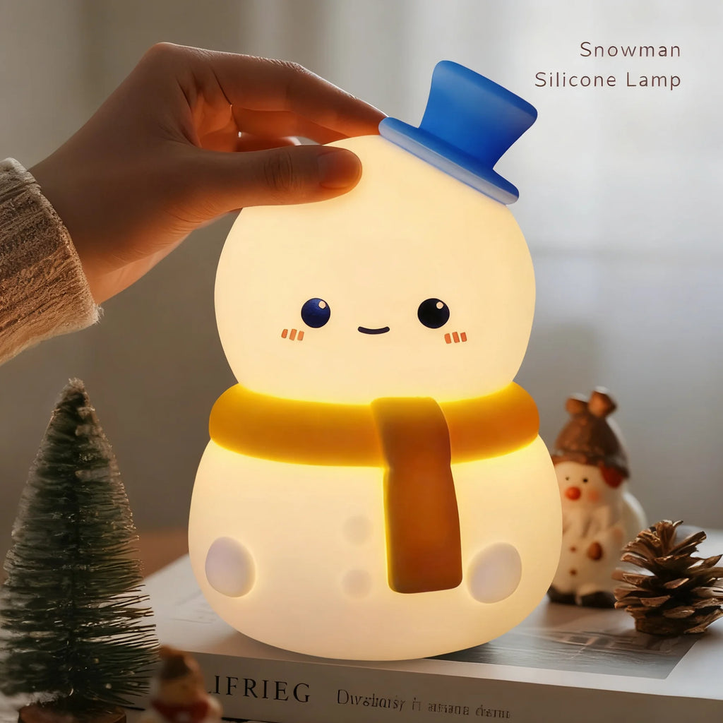 CowLost | product_id-christmas-silicone-snowman-touch-control-rechargeable-night-light-lamp |20