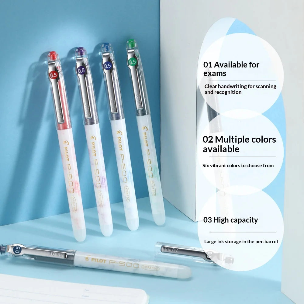 CowLost | product_id-pilot-p500-gold-series-0-5mm-gel-pen-6-colors-anti-smudge-marble-design-ideal-for-students-exams |2