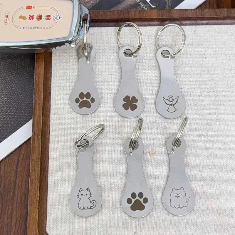 Shopping Cart Token Keychain Metal Coin Holder Trolley Keyring