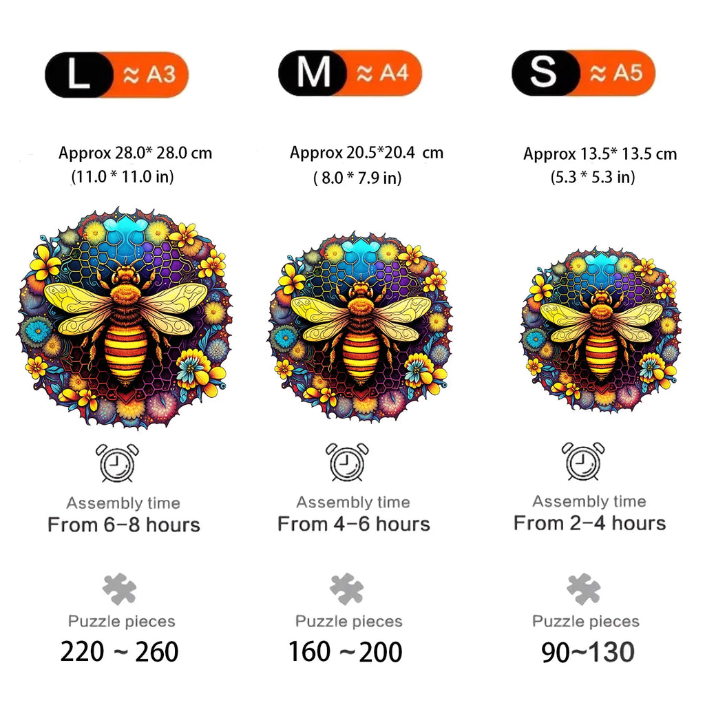 CowLost | product_id-3d-wood-bee-puzzle-challenging-irregular-design-intellectual-toy-gift |2