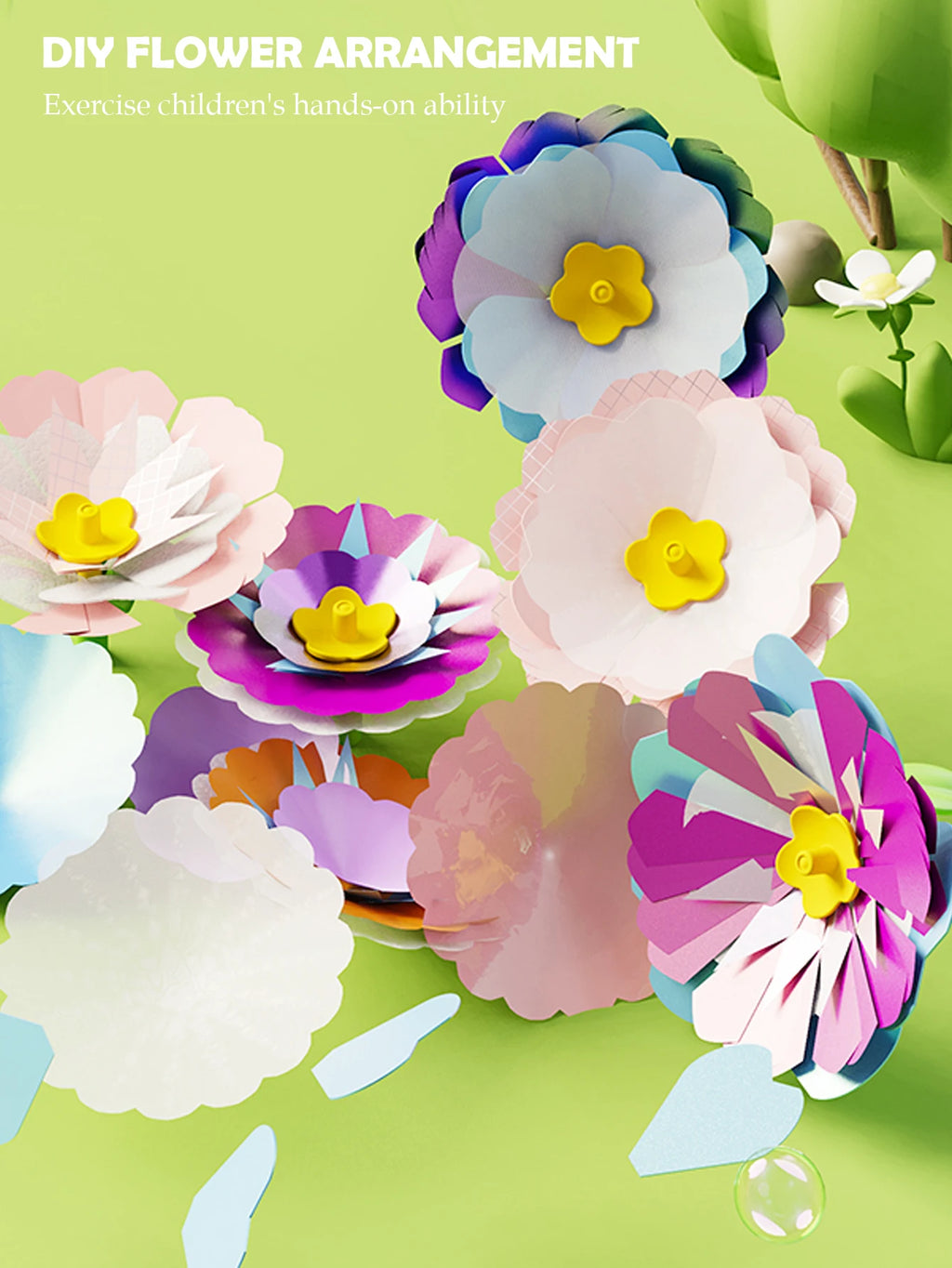 CowLost | product_id-diy-fabric-flower-bouquet-making-toy-craft-kit-for-kids-and-girls-educational-gift |12